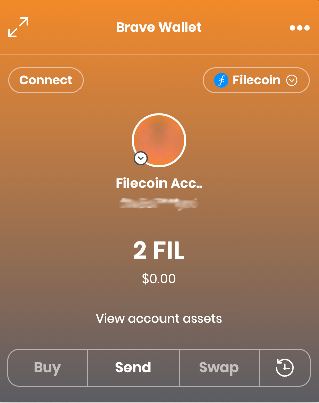Filecoin x Brave Wallet UI