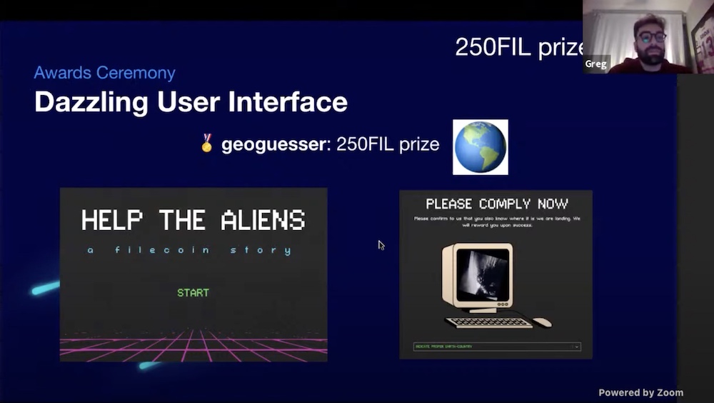 Dazzling User Interface award presented